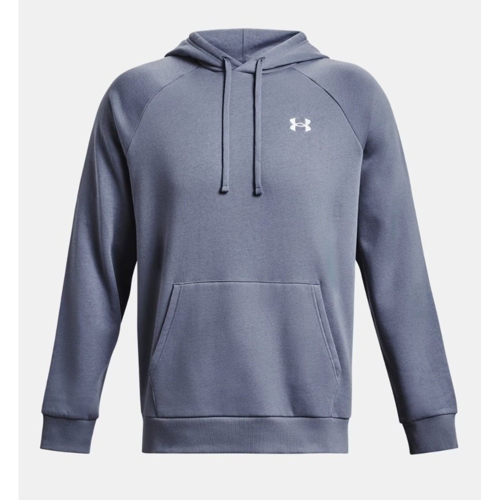 Under Armour Mens Hoodie 3XL Blue Rival Fleece Pullover Athleisure Activewear